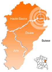 Couverture de radio om�ga 90.9 FM en Franche Comt�
